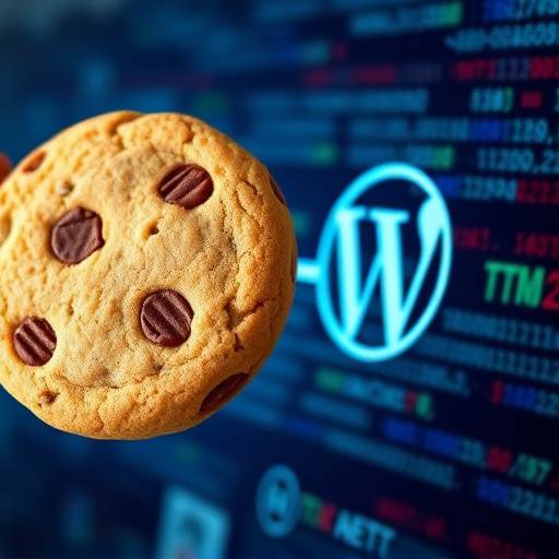 Graphical representation of how cookies work on a website, showing information being sent and received.