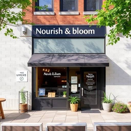 Map showing the location of Nourish & Bloom at 123 Oak Street, Anytown, CA 91234
