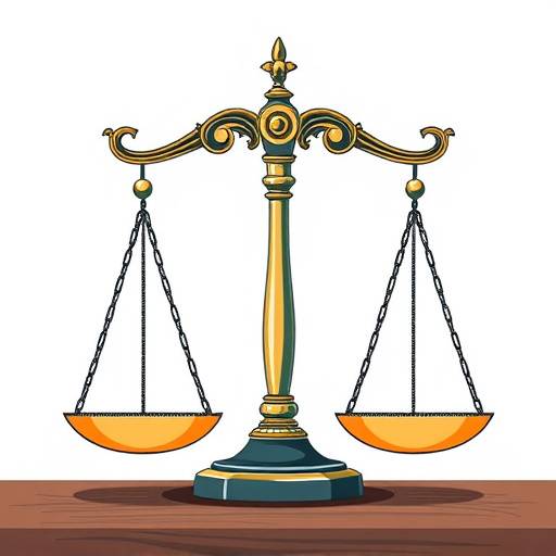 Scales of justice representing legal terms and conditions